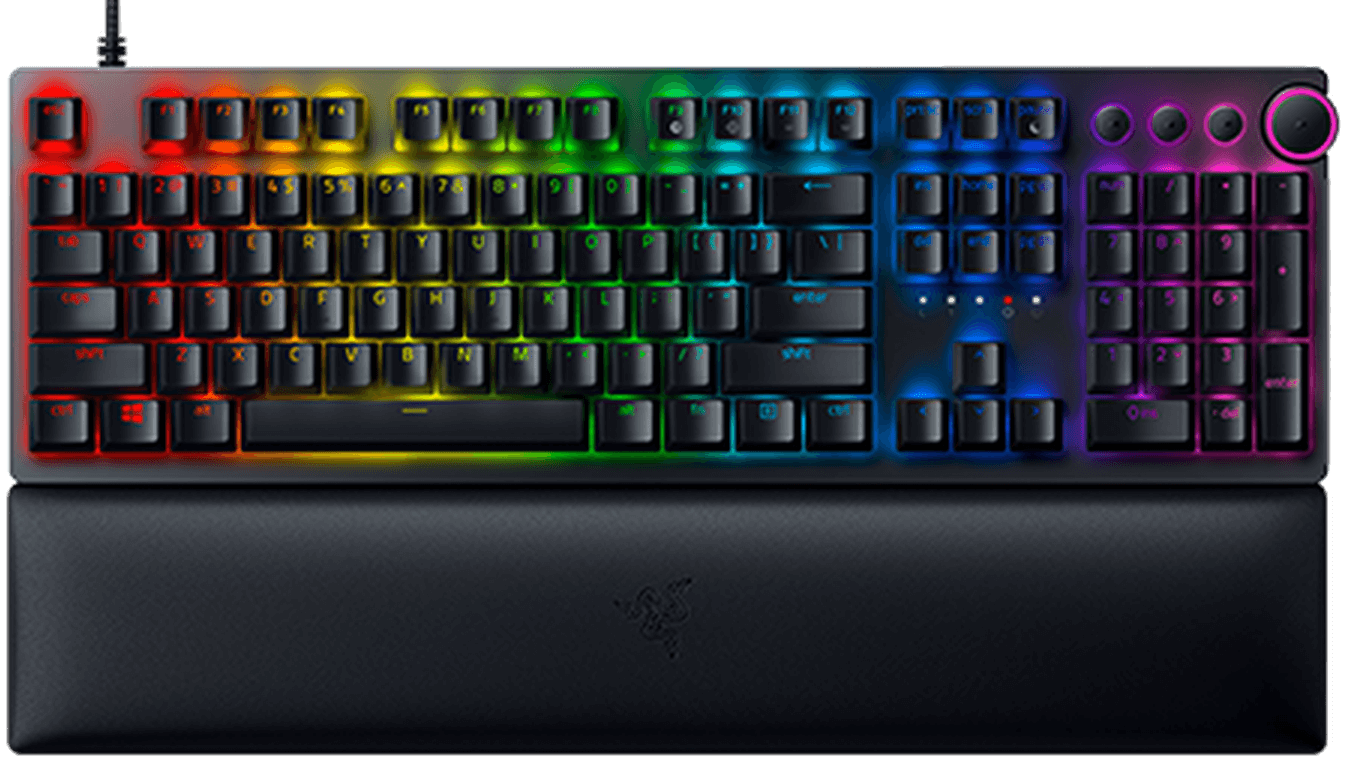 RAZER Huntsman V2 - Wired Clicky (Purple Switch Gaming Keyboard)