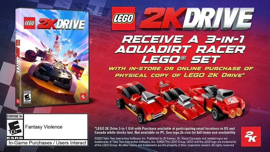 Lego 2K Drive Game + 3-in-1 Aquadirt Racer Toy - PS5