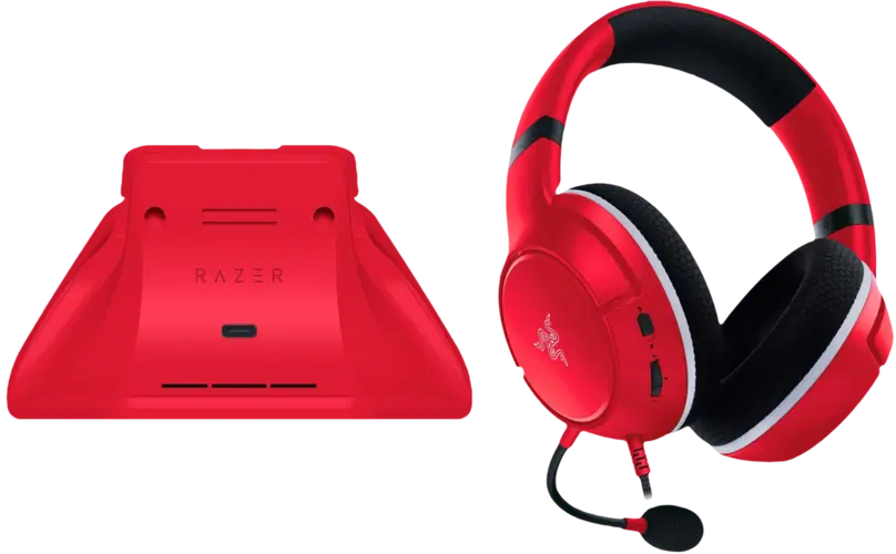 RAZER Duo Bundle for Xbox - Pulse Red (Kaira X + Charging Stand)