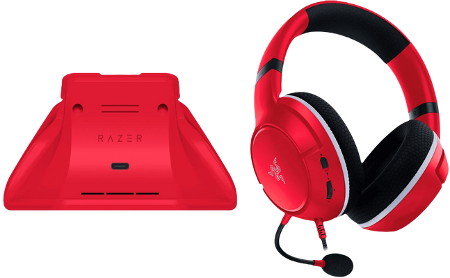 RAZER Duo Bundle for Xbox - Pulse Red (Kaira X + Charging Stand)