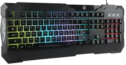 TechnoZone E 9 Wired Gaming Membrane Keyboard - 6m Braided Cable