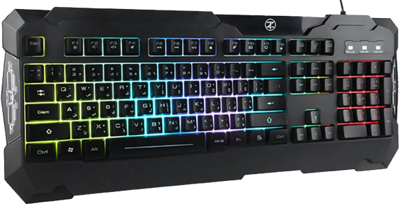 TechnoZone E 9 Wired Gaming Membrane Keyboard - 6m Braided Cable