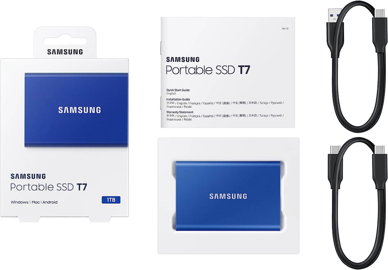 Samsung T7 Portable External SSD - Blue - 1 TB  – image 3