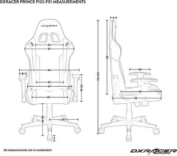 DXRACER Prince Series Gaming Chair  - Black and Red