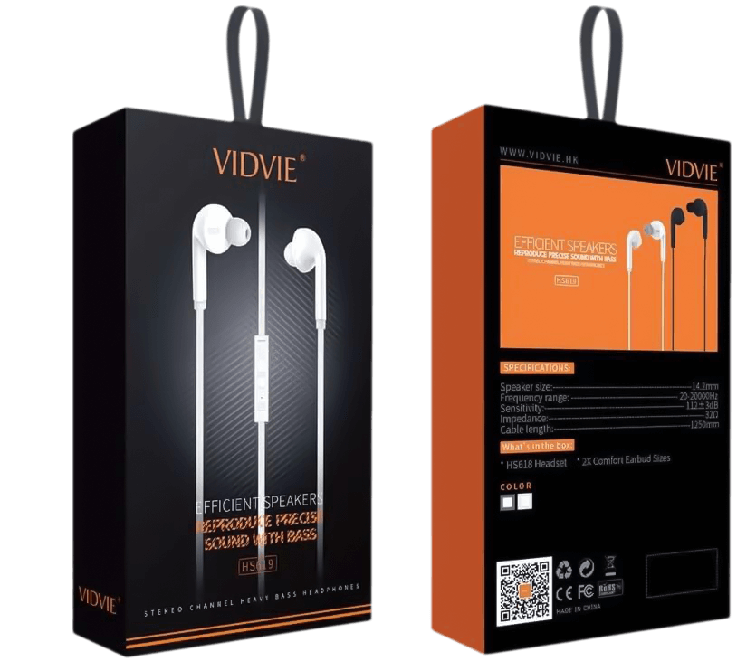 Vidvie HS619 Bass Earphone - Black - 1m – image 2