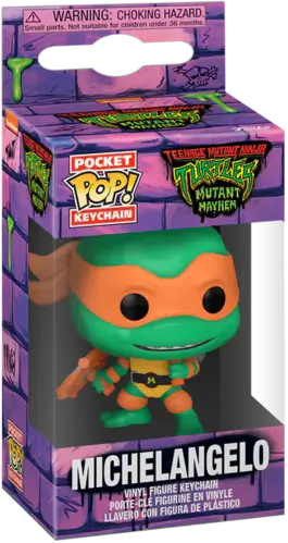 Pocket Funko Pop Keychain! Teenage Ninja Turtles - Michelangelo (Mutant Mayhem)