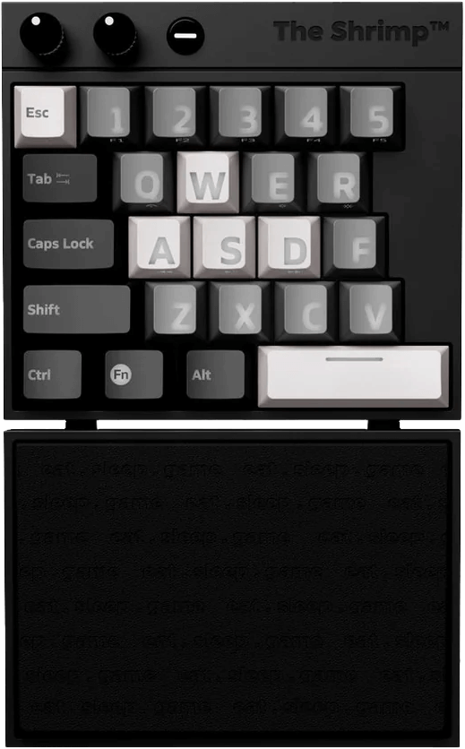 The Shrimp Model 1 Mini Gaming Keyboard - Monochrome