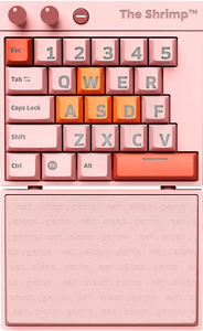 The Shrimp Model 1 Mini Gaming Keyboard - Pinkey -  for sale in Egypt from Games2Egypt