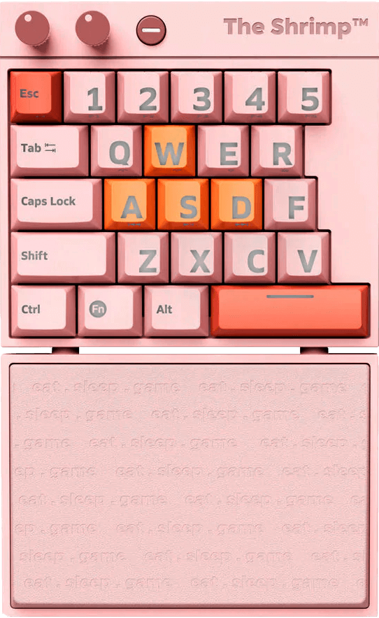 The Shrimp Model 1 Mini Gaming Keyboard - Pinkey