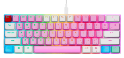 GamerTek GK60 Mini Pro Gaming Keyboard - Cotton Candy Pink -  for sale in Egypt from Games2Egypt