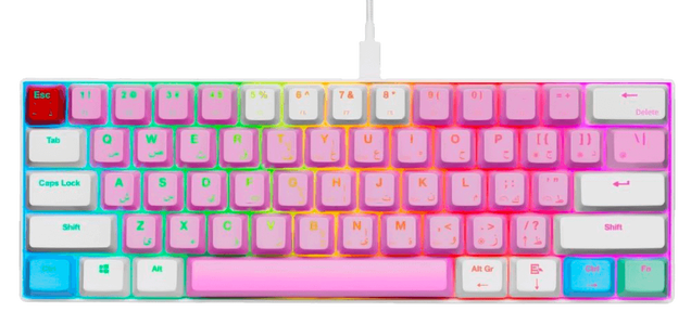 GamerTek GK60 Mini Pro Gaming Keyboard - Cotton Candy Pink -  for sale in Egypt from Games2Egypt