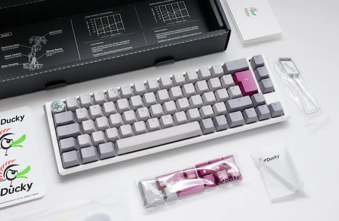 Ducky One 3 Mist Gaming Keyboard - White Cherry Brown Switch – image 2