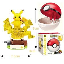 Keeppley Pokemon Mini Pikachu Building Blocks with Poke Ball - 61 Pieces