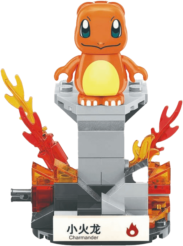 Keeppley Pokemon Mini Charmander Action Figure - 60 Pieces