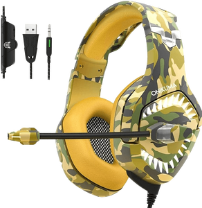 Onikuma K1B Pro Gaming Headset - Yellow Camouflage -  for sale in Egypt from Games2Egypt