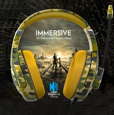 Onikuma K1B Pro Gaming Headset - Yellow Camouflage