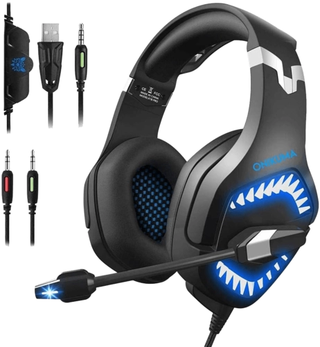 Onikuma K1B Pro Gaming Headset - Blue and Black