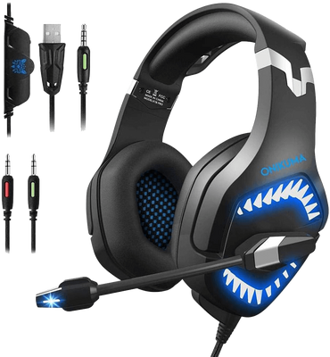 Onikuma K1B Pro Gaming Headset - Blue and Black