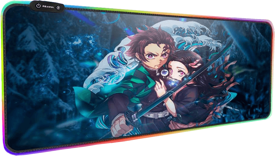 Demon Slayer RGB Gaming Mouse Pad - 80x30 cm (Large)  for sale in Egypt from Games2Egypt
