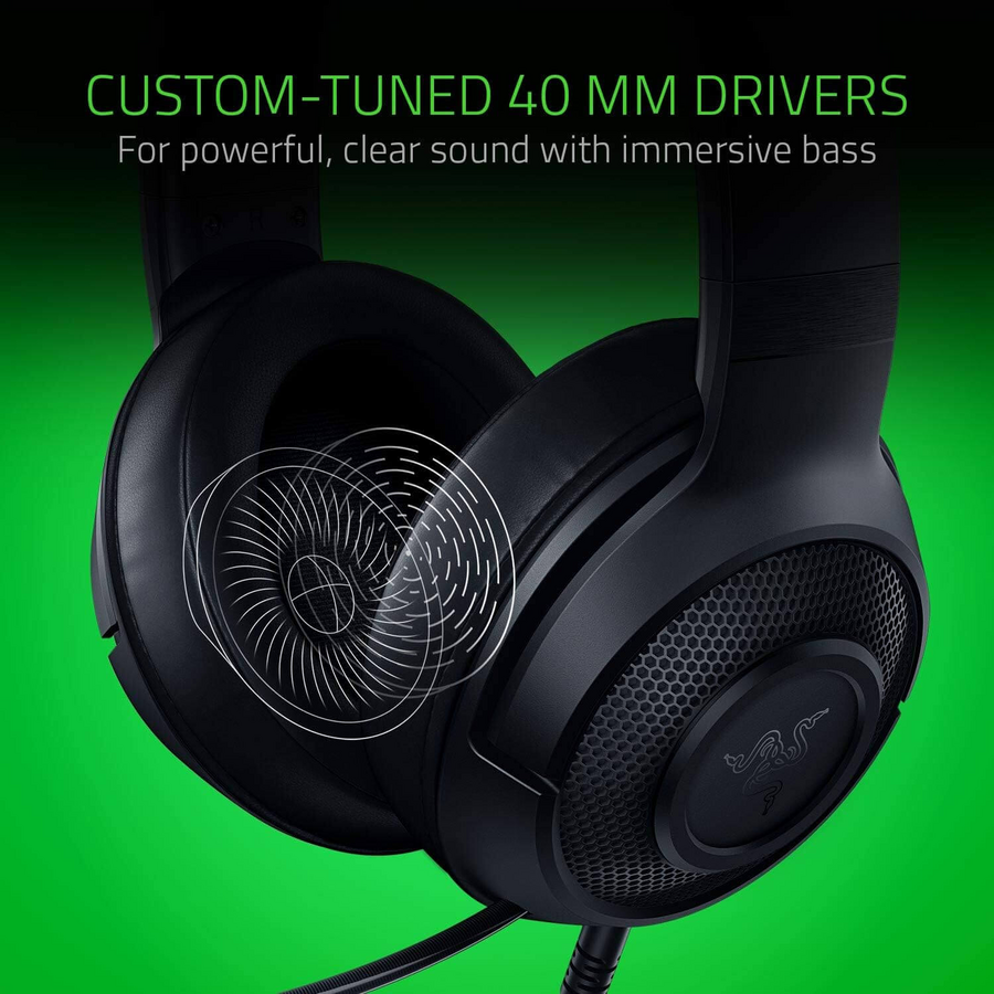Razer Kraken X Essential Wired Gaming Headset - Black – image 3
