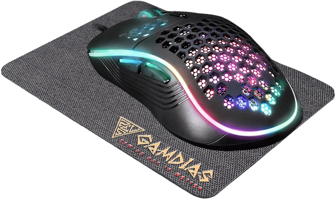 GAMDIAS Zeus M4 RGB Wired Gaming Mouse + Mouse Pad