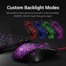 Redragon S107 Combo: Gaming Keyboard and Mouse with Mousepad 