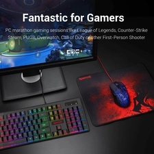 Redragon S107 Combo: Gaming Keyboard and Mouse with Mousepad 