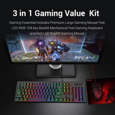 Redragon S107 Combo: Gaming Keyboard and Mouse with Mousepad 