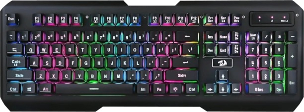 Redragon K506 Centaur Rainbow Backlit Wired Gaming Keyboard - Black