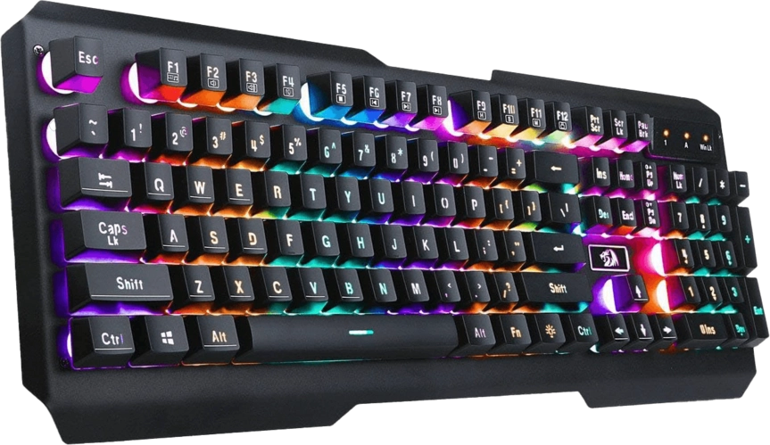 Redragon K506 Centaur Rainbow Backlit Wired Gaming Keyboard - Black