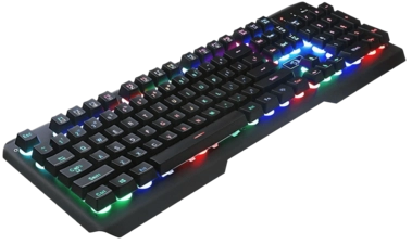 Redragon K506 Centaur Rainbow Backlit Wired Gaming Keyboard - Black