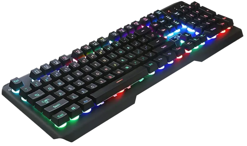 Redragon K506 Centaur Rainbow Backlit Wired Gaming Keyboard - Black