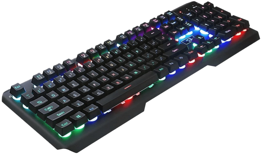 Redragon K506 Centaur Rainbow Backlit Wired Gaming Keyboard - Black