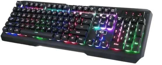 Redragon K506 Centaur Rainbow Backlit Wired Gaming Keyboard - Black