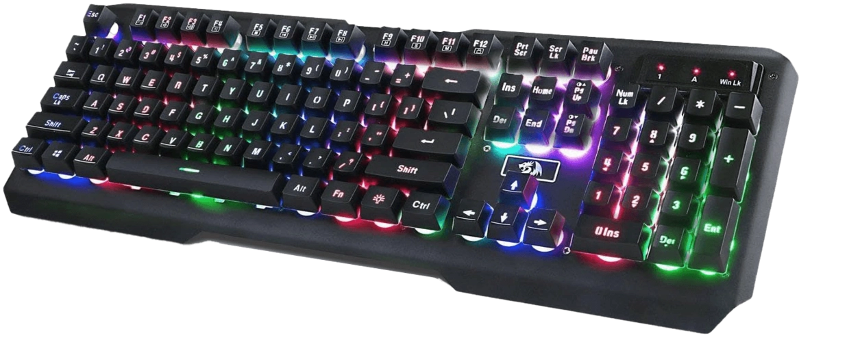 Redragon K506 Centaur Rainbow Backlit Wired Gaming Keyboard - Black