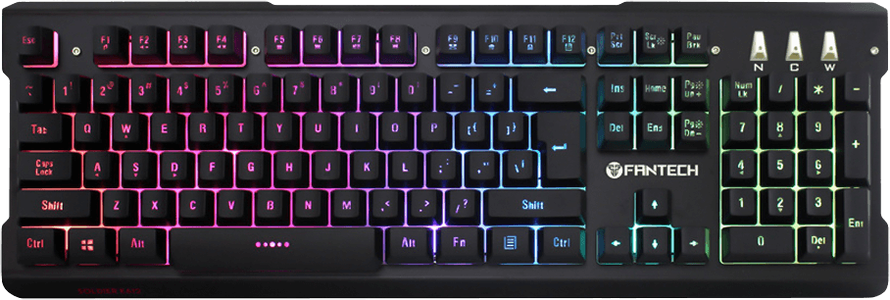 Fantech Soldier K612 RGB Membrane Gaming Keyboard - Black -  for sale in Egypt from Games2Egypt