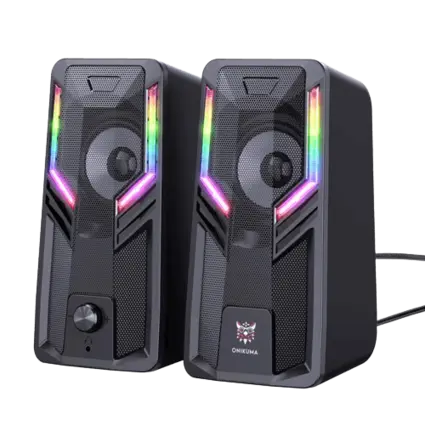 ONIKUMA G6 Wired RGB Gaming Speakers - Black