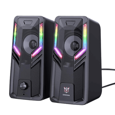 ONIKUMA G6 Wired RGB Gaming Speakers - Black
