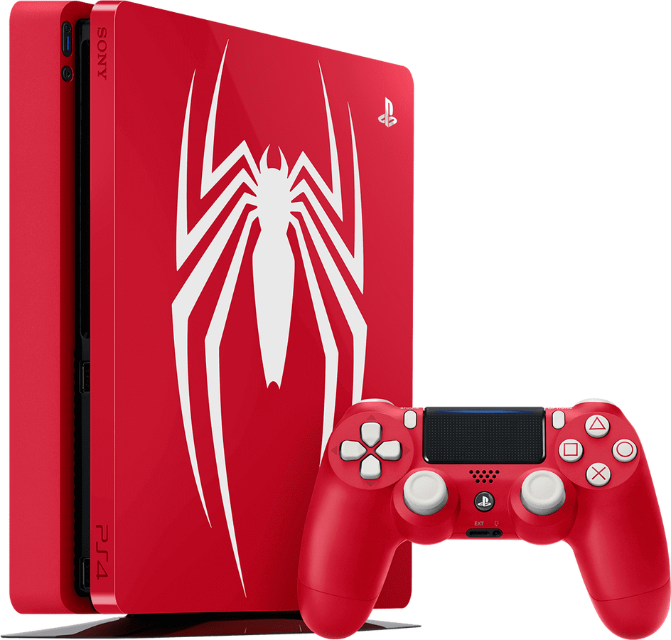 PlayStation 4 Console Slim 1TB - Limited Edition Marvel's Spider Man - Used