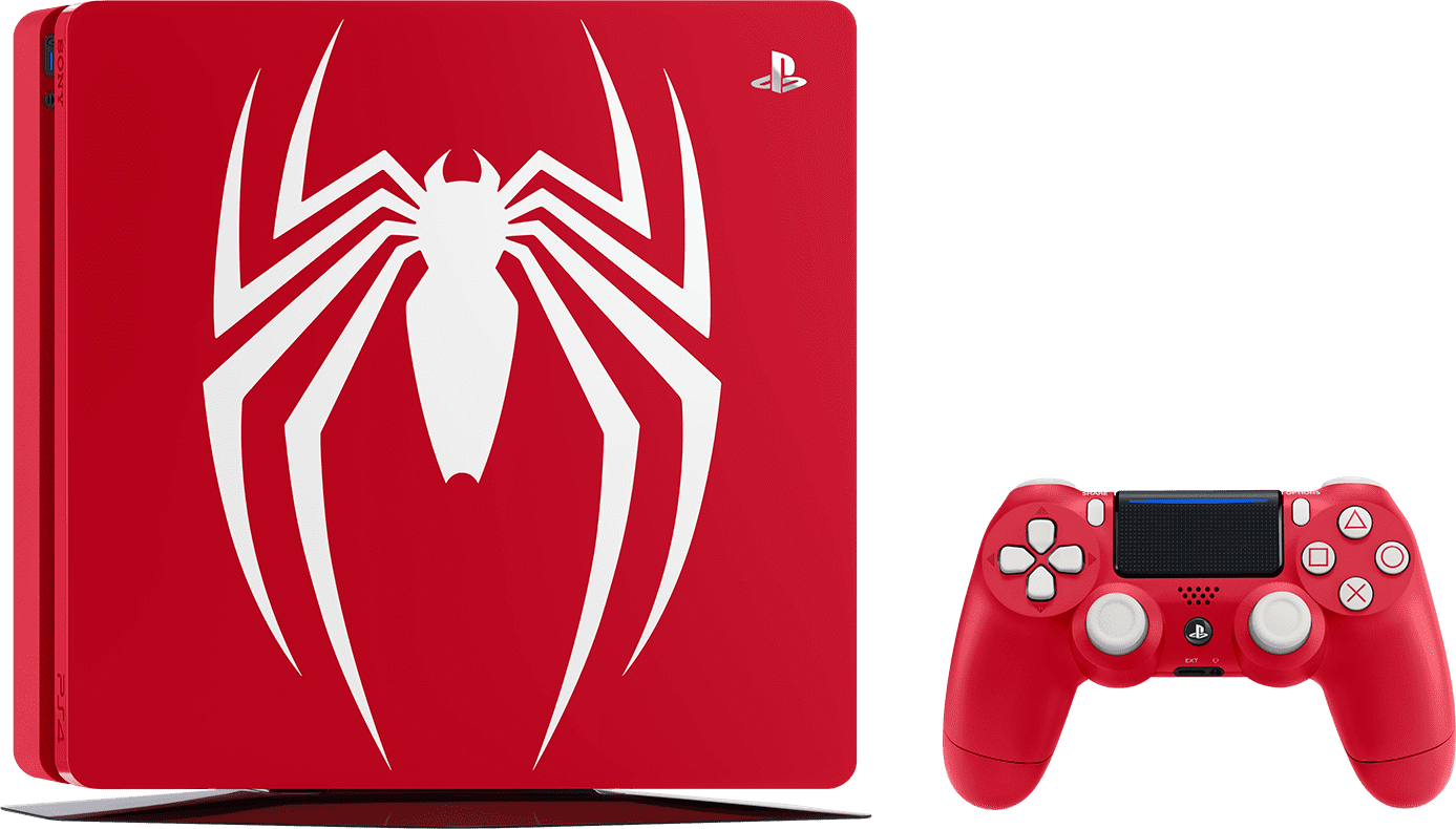 PlayStation 4 Console Slim 1TB - Limited Edition Marvel's Spider Man - Used – image 2