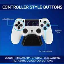 Paladone PS4 Controller Alarm Clock - White