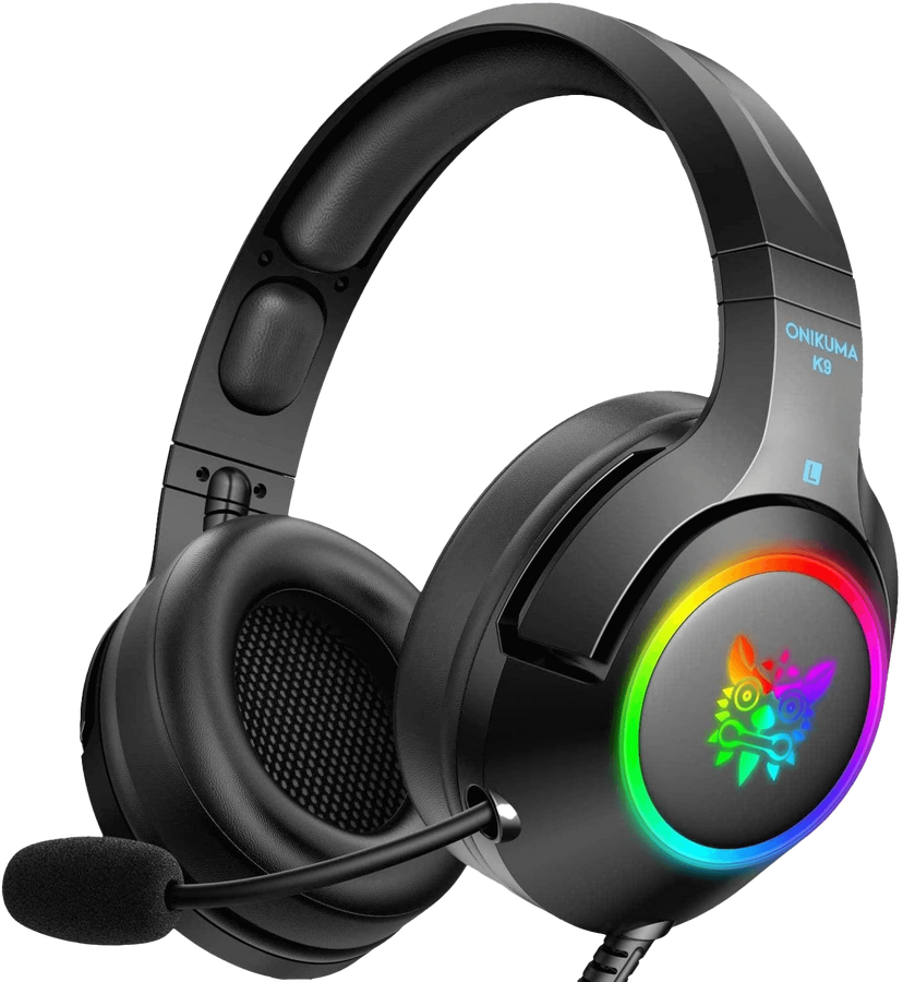 Onikuma K9 Wired RGB Gaming Headset - Black
