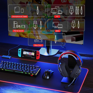 سماعة جيمنج H510 برو زيزس-إكس لاسلكية بإضاءة أر جي بي من ريدراجون - سوداء وحمراء  للبيع في مصر من خلال Games2Egypt