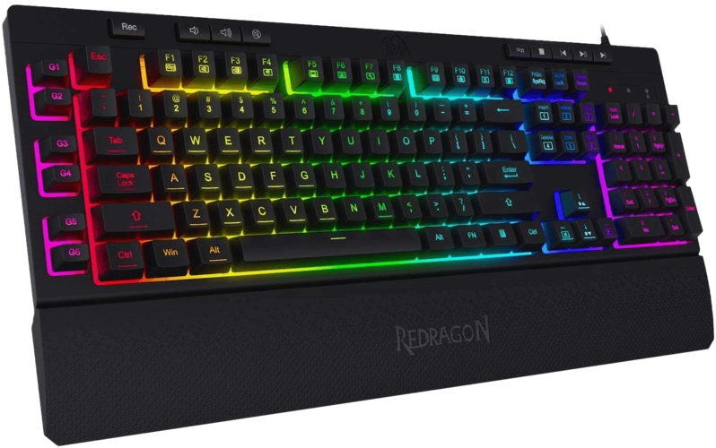 Redragon K512 SHIVA RGB Gaming Keyboard with Red Switches - Black