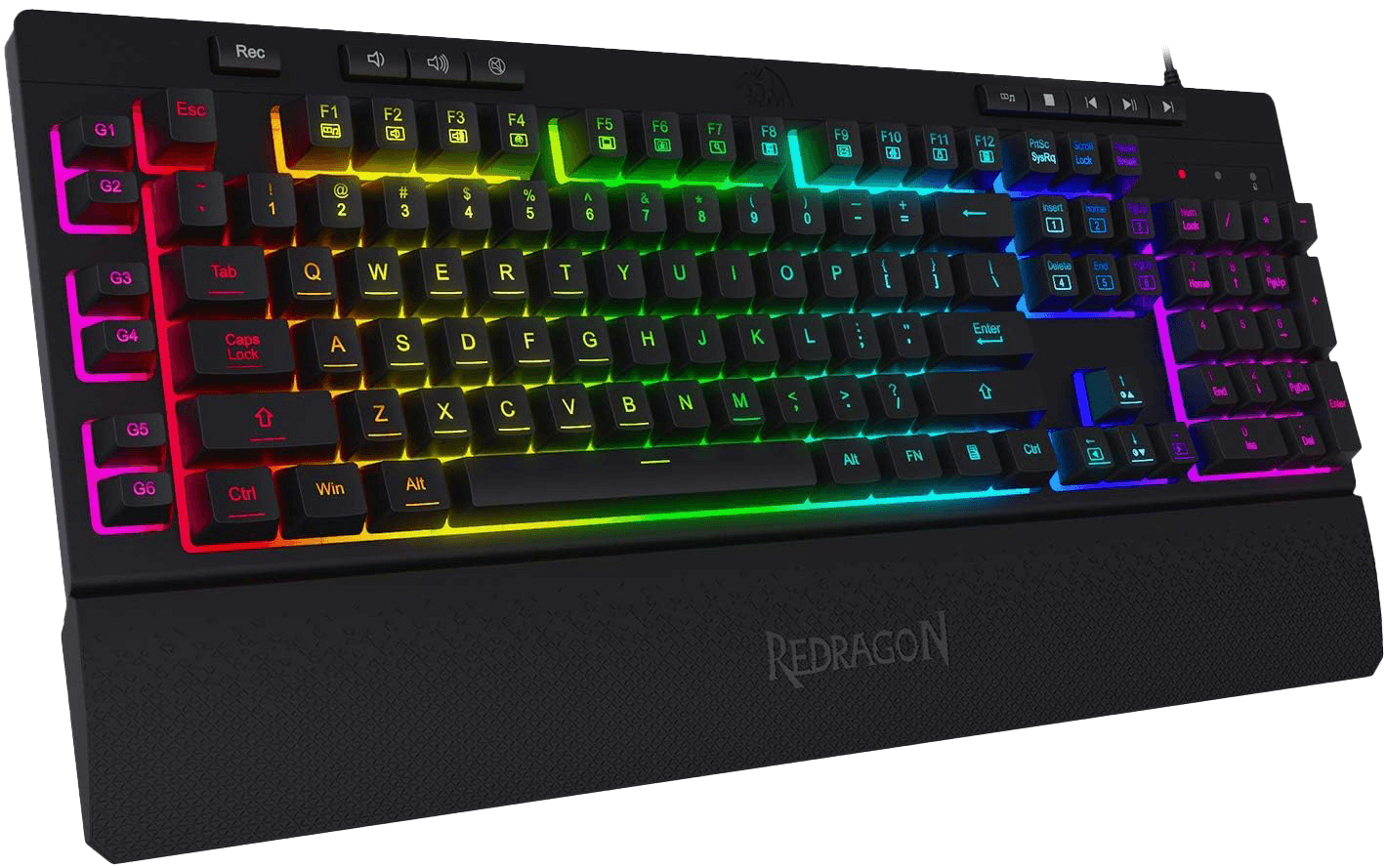 Redragon K512 SHIVA RGB Membrane Gaming Keyboard with Multimedia Keys