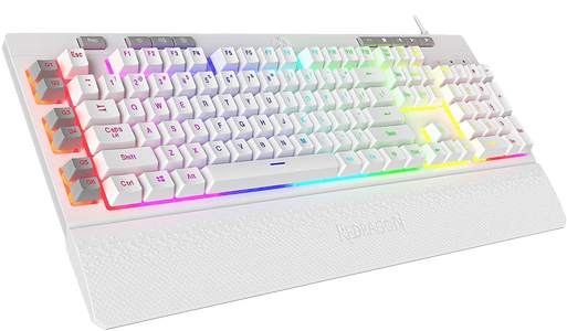 Redragon K512 SHIVA RGB Gaming Keyboard with Red Switches - White -  for sale in Egypt from Games2Egypt