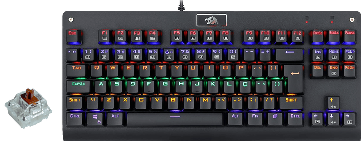 Redragon K568 DARK AVENGER Mechanical Wired Gaming Keyboard with Brown Switches -  for sale in Egypt from Games2Egypt