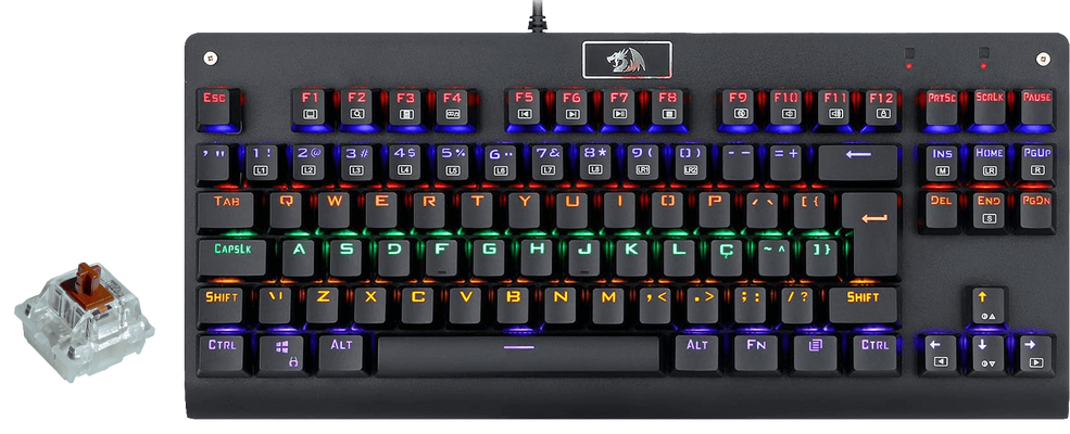 Redragon K568 DARK AVENGER Mechanical Wired Gaming Keyboard with Brown Switches