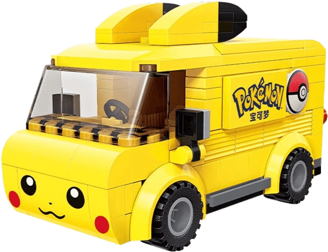 Keeppley Pokemon Pikachu Mini Bus Building Toy