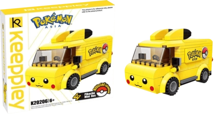 Keeppley Pokemon Pikachu Mini Bus Building Toy